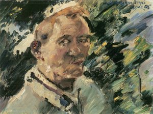 Lille selvportræt foran Walchensee af Lovis Corinth